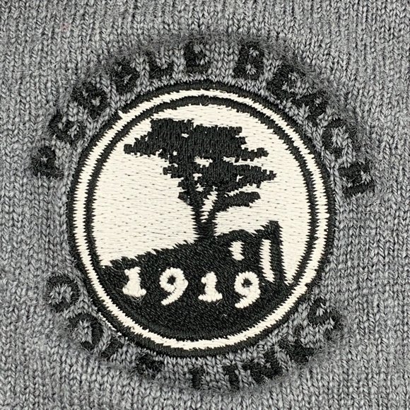 Men's Pebble Beach Collection Long Sleeve V-Neck Sweater Gray Woolmark Golf - Picture 5 of 12